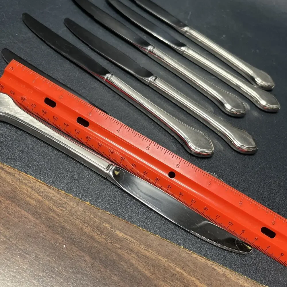 Oneida SUMMER MIST Wm A Rogers AUTUMN GLOW Deluxe Stainless 9” Dinner Knives. K